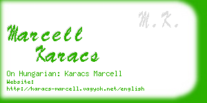 marcell karacs business card